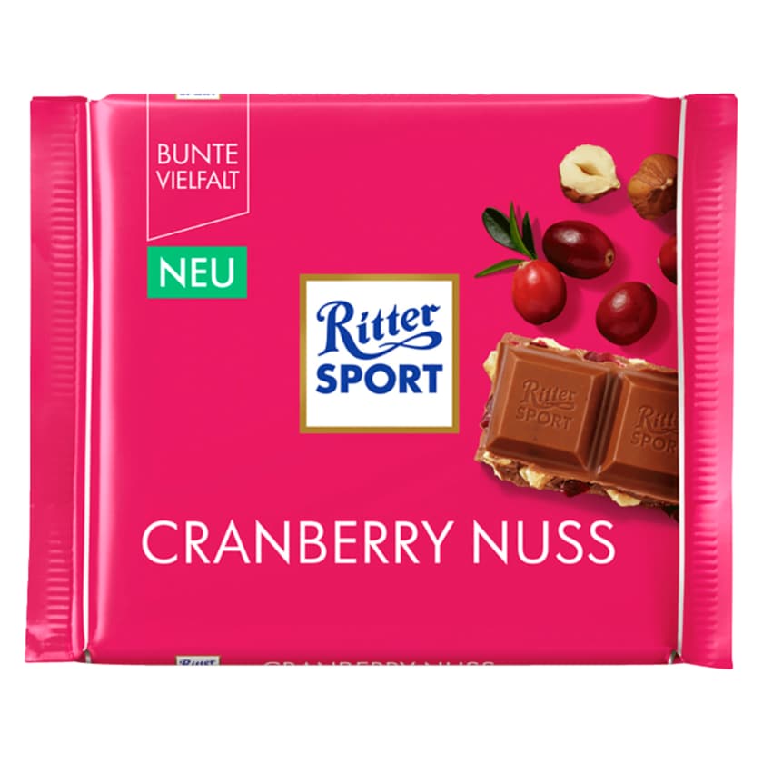 Ritter Sport Schokolade Cranberry Nuss 100g